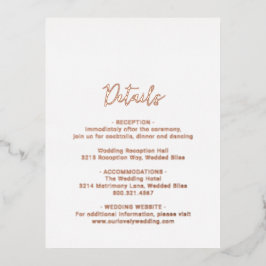 清潔な写真 現代の結婚式 封入カード 箔招待状ポストカード