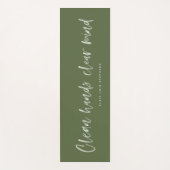 清潔な手の心澄んの引用文 ヨガマット (正面)