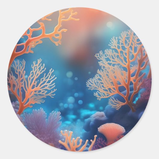 清潔な海。 ラウンドシール (正面)