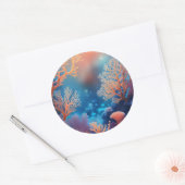 清潔な海。 ラウンドシール (封筒)