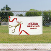 清潔な赤と白のプロフェッショナルなグランドオープニング 横断幕 (インサイチュ)