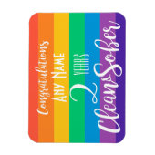 清潔パーソナライズされたで地味なカードレインボーlgbt マグネット (縦)