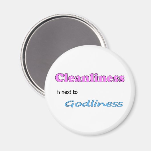 清潔感は信心深さの隣にある マグネット (正面/裏面)