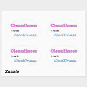 清潔感は信心深さの隣にある 楕円形シール (シート)