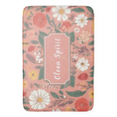 清霊花柄バスマット バスマット (正面縦)