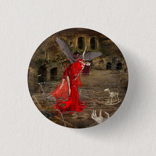 渇いた 缶バッジ (正面)