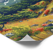 済州韓国ヴィンテージアートトラベルイラストレーション ポスター (角)