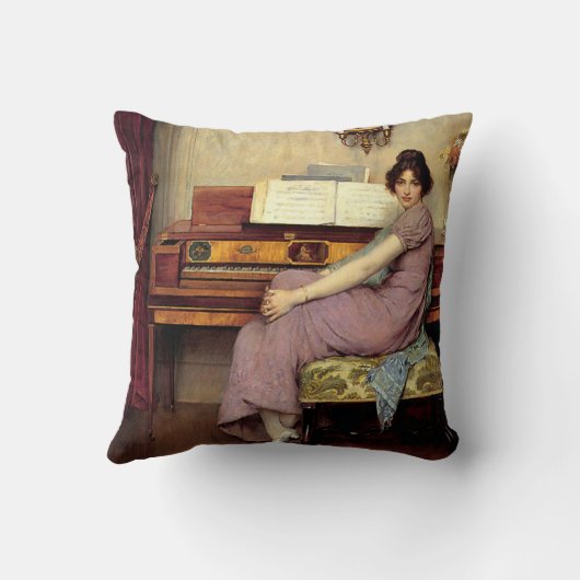 渋いピアニスト、ア素晴らしート絵を描ズ クッション (裏面)