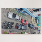 渋滞で止まっている車の静かな光景 ジグソーパズル (横)