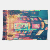 渋谷のネオンドリーム キッチンタオル (横)