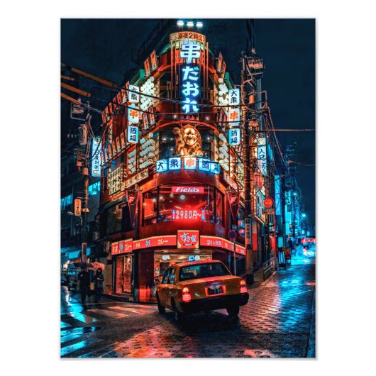 渋谷の居酒屋とタクシーMサイズ  フォトプリント            (正面)