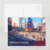 渋谷クロッシング 日本 ポストカード (正面/裏面)