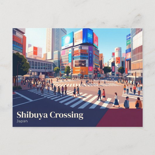 渋谷クロッシング 日本 ポストカード (正面)