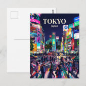 渋谷スクランブル交差点 日本 ポストカード (正面/裏面)