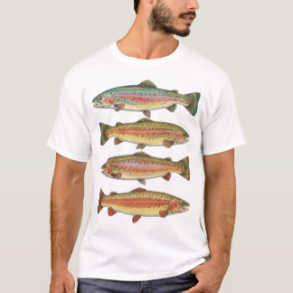渓流の生き物: ニジマス Tシャツ