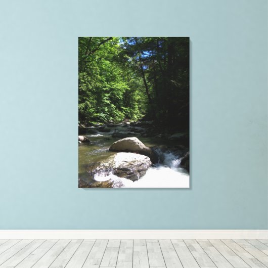渓流 キャンバスプリント (インサイチュ (ウッドフロア))