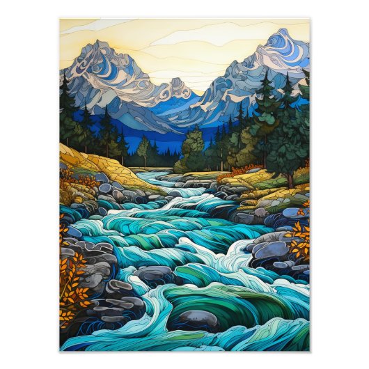 渓流 フォトプリント            (正面)