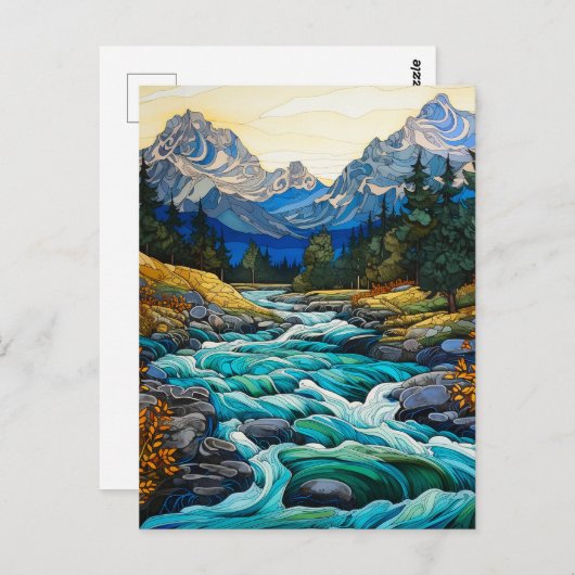 渓流 ポストカード (正面/裏面)