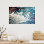 渓流，ラピッド，吉田博，ウッドカット ポスター (キッチン)