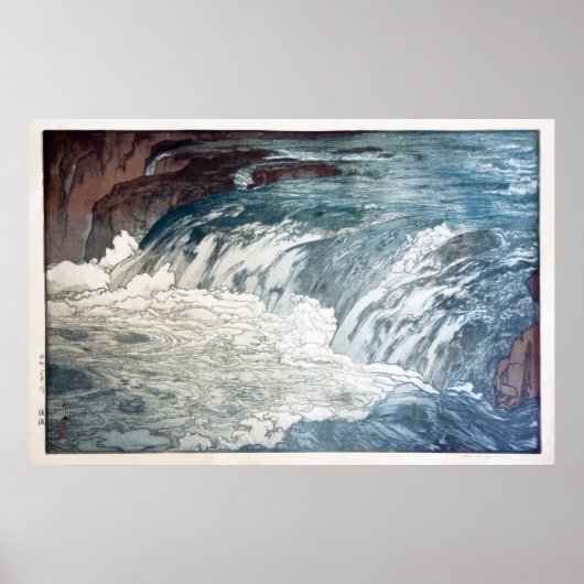 渓流，ラピッド，吉田博，ウッドカット ポスター (正面)