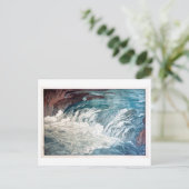 渓流，ラピッド，吉田博，ウッドカット ポストカード (スタンド正面)