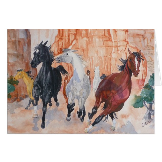 渓谷で野生 (正面横)