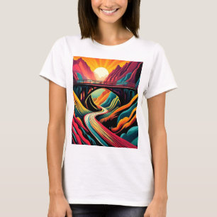 渓谷に架かる1 Tシャツ
