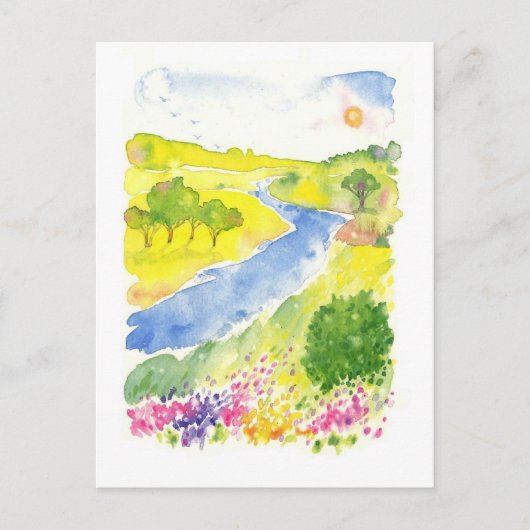 渓谷のストリーム ポストカード (正面)