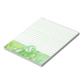 渓谷のユリ花モノグラム裏打ち ノートパッド (回転)