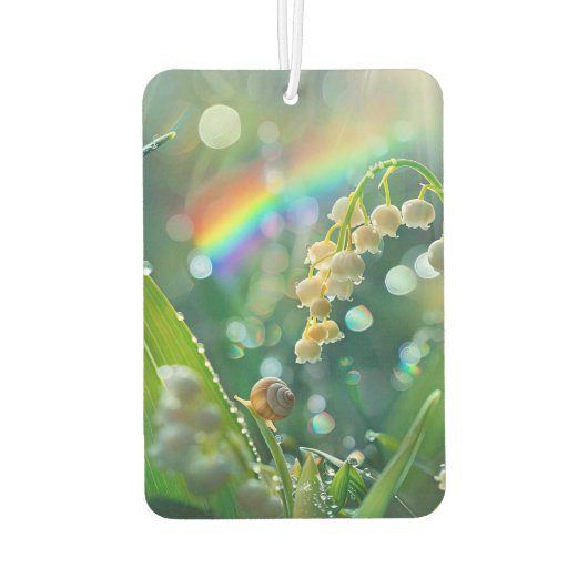 渓谷のリリーとカタツムリの携帯電話ケース カーエアーフレッシュナー (裏面)