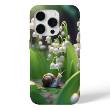 渓谷のリリーとカタツムリの携帯電話ケース