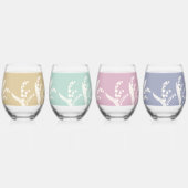 渓谷のリリーフローラの背景 ステムなしワイングラス (裏面)