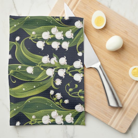 渓谷のリリーフローラ植物用キッチンタオル キッチンタオル (四つ折り)
