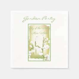 渓谷のリリー水の色シードパック スタンダードカクテルナプキン