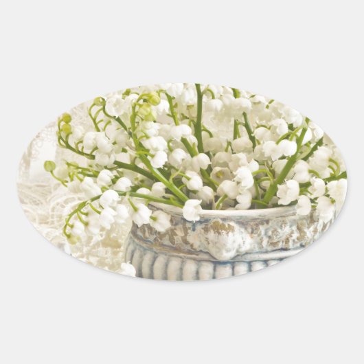 渓谷のリリー 楕円形シール (正面)