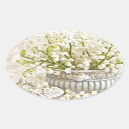 渓谷のリリー 楕円形シール