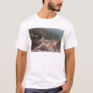 渓谷の下で見るHecla鉱山の眺め Tシャツ
