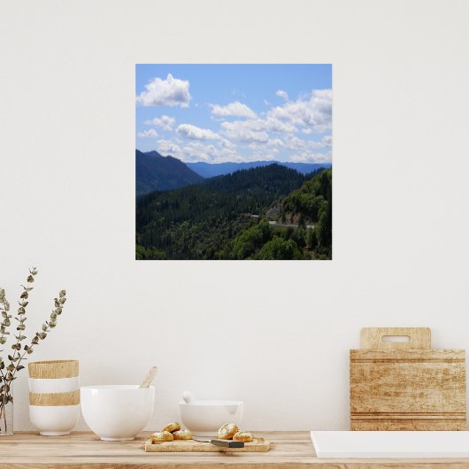 渓谷の美しい景色….. ポスター (キッチン)