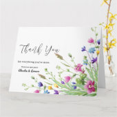 渓谷の野生の花のユリサンキューカード カード (黄色い花)