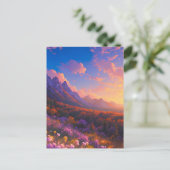 渓谷の魔法のカラフル魅力 ポストカード (スタンド正面)