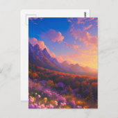渓谷の魔法のカラフル魅力 ポストカード (正面/裏面)