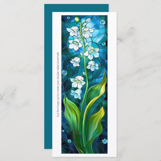 渓谷モザイクブックマークの自分のユリを作成 (正面/裏面)