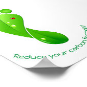 減らカーボンフットプリント環境 ポスター (角)