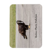 減らプラスチック汚染 マグネット (縦)