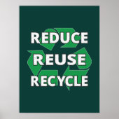 減ら再利用リサイクルアースデイ毎日ヴィンテージ ポスター (正面)