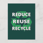 減ら再利用リサイクルアースデイ毎日ヴィンテージ ポストカード (正面)