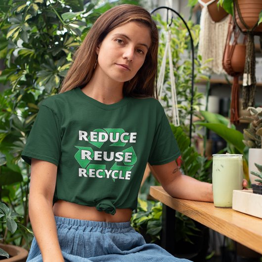 減ら再利用リサイクルアースデイ毎日ヴィンテージ Tシャツ