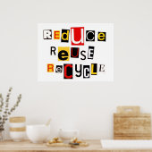 減ら再利用リサイクルポスター ポスター (キッチン)