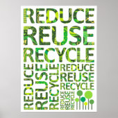 減ら再利用リサイクル環境にやさしいことをしようポスター ポスター (正面)