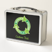減ら再利用リサイクル金属弁当箱 メタルランチボックス (正面)